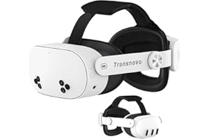 TRANSNOVO Cinturino Elite Confortevole Compatibile con Meta Quest 3/Quest 3S Accessori, Cinturino Retrattile con Pulsante Unico per Quest 3S/Quest 3, Comfort Migliorato e Riduzione della Pressione