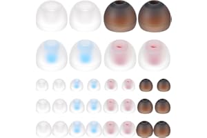 BREMOROU 12 sztuk silikonowych zatyczek do uszu, gumowe, antypoślizgowe nakładki douszne, kompatybilne z większością słuchawek dousznych