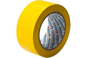 Shadow Foam PVC Floor Marking Tape 50mm x 33M | Heavy Duty Vinyl Safety Tape for Floor Lines & Hazard Marking | Industrial, Warehouse, Workshop & Shop Use (Yellow, Single Roll)
