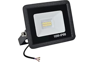 Treoir LED Strahler Außen 10W, 1000LM Superhell Scheiwerfer Flutlicht, 3500K Warmweiß IP66 Wasserfest Außenstrahler für Hinterhof, Auffahrt, Türen, Garage, Flur, Garten
