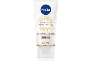 NIVEA Luminous 630® Crème pour les mains anti taches pigmentaires (1 x 50 ml), Crème hydratante enrichie en Hyaluron, Soin des mains SPF 15 hydratation 24H
