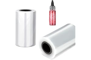 ATOMUS 2 rollos de película pegajosa autoadhesiva 0,02 mm embalaje de bandeja transparente 10cm x 200m máquina de pluma de pintura de tatuaje proporciona película de cuidado posterior a la piel