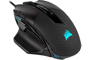 CORSAIR NIGHTSWORD RGB Wired Tunable FPS/MOBA Gaming Mouse – 18,000 DPI – 10 Programmable Buttons – Weight System – iCUE Compatible – PC, Mac, PS5, PS4, Xbox – Black