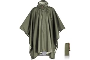 DLNXRUIS Poncho Antipioggia,140 * 210cm Poncho Antipioggia Trekking Ripetibile，Mantella Portatile,Adatto Per Campeggio E Trekking