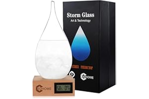 3DHOME Storm Glass Weather Stations Water Drop Weather Predictor Creative Forecast Nordic Style Decorative Weather Glass (XX-Large)
