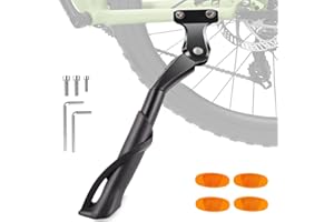BukyTom Cavalletto Bici MTB per 24-28: - Regolabile Cavalletti per Bicicletta Elettrica 40mm Lega Alluminio Mountain Bike Stand Carico Massimo 35Kg, Resistente Cavalletto Laterale per Ebike BMX