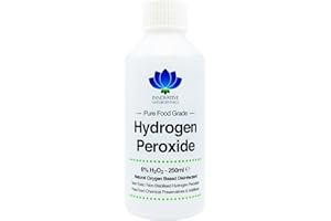 INNOVATIVE NATUROPATHICS Food Grade Hydrogen Peroxide - Purest Grade 6% - 250ml - Unstabilized and Additive Free - 20 Vols