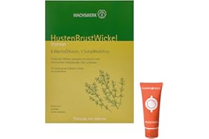 Husten Brust Wickel Thymian Wachswerk 1x 6 Stk. I Wärmewickel mit lindernder Wärme für Brust & Atemwege I Für Babys, Kinder & Erwachsene I inkl. Wollvlies I Spar-Set plus Pharma Perle give-away