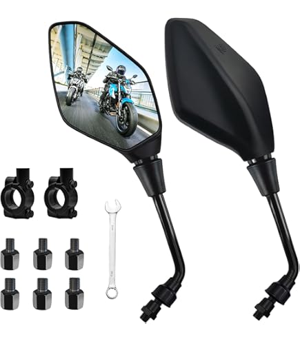 Espejo Retrovisor Para Moto Universal - Ajustable 360° - Certificación E57 | Compatible Con Scooter, Quad, ATV