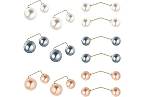 TYGFRT 12 Piece Cardigan Clips, Garment Brooches, Fabric Clips, Shawl Rings, Garment Bead Needles, Beaded Cardigan Clips, Vintage Cardigan Clips, Pearl Brooches, Waist Needles, Headscarf Needles