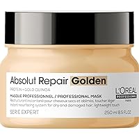 L'Oréal Professionnel Paris Maschera Gold professionale per capelli secchi e danneggiati Absolut Repair Serie Expert, Formula