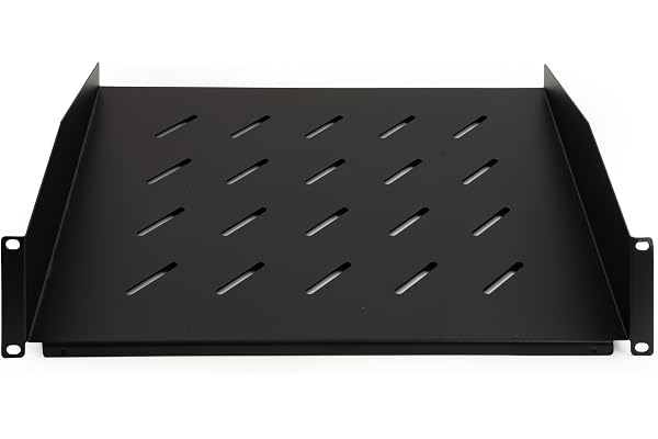 LINK lkrip350 N2u Étagère pour Armoire de 19, Profondeur 350 mm, 2 Unie', Noir
