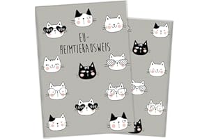 Wilhelm Fell Funda para la tarjeta de identificación de animales de compañía de la UE I Personalizable para tu gato I Idea de regalo personal para propietarios de mascotas I Funda protectora para el