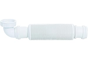 Wirquin 30723664 Siphon lavabo extra-plat Senzo gain de place ⌀32, blanc