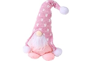 ENLACE Ręcznie robiony świąteczny skrzat - dekoracja do domu, dzieci i rodziny - różowy