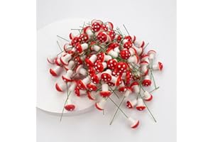 NC Lot de 50 mini champignons champignons de 2 cm pour décoration de jardin