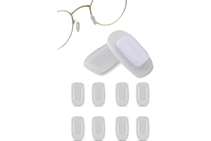 SPORTS WORLD VISION Rektangulära Premium mjuka silikon nässkydd för glasögon 11mm Push-in komfortpassform med 5 par