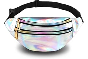 TBoonor Bauchtasche Mode Wasserdicht Gürteltasche Fächer mit Reißverschluss Reflektierender Verstellbarer Gurt Hüfttasche für Damen und Herren Party Festival Sport Outdoor Travel