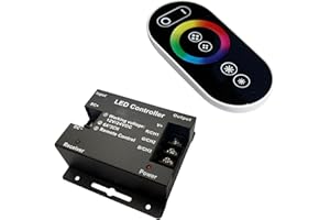 LED-MAFIA 12 V – 24 V RGB odbiornik + pilot zdalnego sterowania LED sterownik radiowy regulator dotykowy ściemniacz urządzenie sterujące