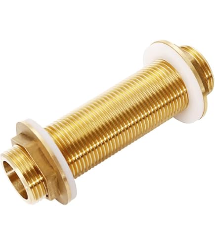 Rierdge PVC Schottverschraubung 1,9 Cm, 6 Stück – Mit Steckern Für Regentonne, Aquarium & Mehr