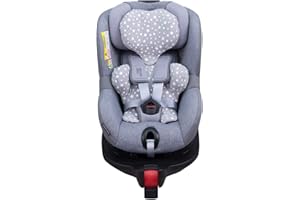 JYOKO KIDS Funda de algodón para reductor de silla de coche compatible con Romer Dualfix I-Size (White Star)