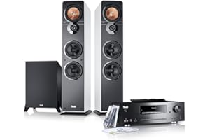 Teufel Ultima 40 Kombo Power Edition - HiFi Stereo System mit Mächtiger Subwoofer, Kraftvoll, Bluetooth aptX, NFC, CD-Receiver, DAB+ Digitalradio, USB, 3-Wege-System, Musik, TV, Games - weiß