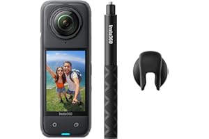 Insta360 X4 Pack Luxe - Caméra d'action 360° 8K étanche, vidéo Grand Angle 4K, Effet de Perche à Selfie Invisible, 135 Min d'autonomie, édition IA, stabilisation, Carte microSD Non Incluse