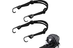 ZENVALY Cinghie Portapacchi Moto Bagaglio, 2 Pezzi Cinghia Elastica con Ganci, Cinghia Elastica Corde per Casco Portacasco Moto Bicicletta, Cinghie per Valigie Bagagli, Cinghie del Casco