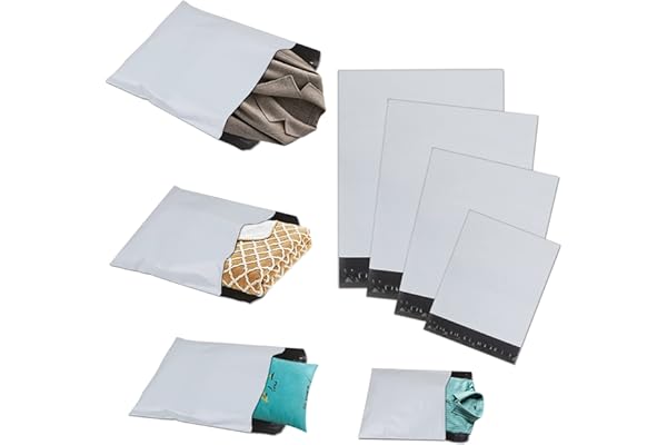 huruirui Enveloppe Plastique Expedition 30x42cm/40x55cm/50x60cm/50x70cm Grand Emballage Colis Vinted Plastiques Auto-Adhésive et Imperméables Sacs d'expédition Pochette envoie colis 30pcs