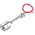 HALJIA Stainless Steel Floating Switch Liquid Water Level Control Sensor Stainless Steel Vertical Float Switch Used in Electrical Drainage Level Control and Alarm L= 100mm