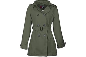 Breizh Ocean - Impermeable CARNAC, corte Trench, capucha desmontable - Mujer - de XS a 3XL