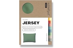schlafgut Federa Easy Jersey 60x80 cm, in 100% cotone super soft, cerniera nascosta, ultra morbida e traspirante, certificazione Oeko-Tex, Green Mid