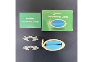 CONSTPROG Abrazadera de incontinencia urinaria masculina, silicona y material plástico, presión ajustable, ideal para la vida diaria (A)