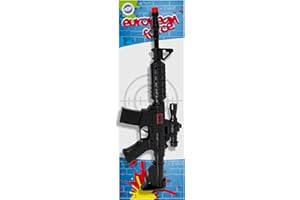 EUROPEAN FORCE FLYPOP'S Canon Mobile 185988A-Black Friction Burning Gun Gun 52 cm Plastic for Ages 3 Years and Above Black