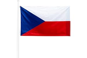 Bandera KliKil República Checa 90x150cm - Tejido para exteriores 150x90cm resistente a la intemperie con 2 ojales de metal. Czech Republic Flag Decoraciones de jardín