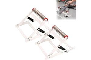 BIMHAYUU Adjustable Cutting Machine Support Frame Table Saw Stand Height Adjustable Metal Cutting Machine Work Support Stand Material Support Frame Cutting Machine Attachment (2 PCS)