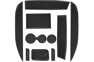 MARCHFA Anti Dust Mats for Clio 4 2013-2019 Accessories, Tailored Interior Cup Holder Inserts, Center Console, Door, Pockets, Inserts (Black)