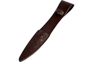 Elbenwald Titular de la Funda de Varita para los fanáticos Harry Potter, Cuero Genuino con Estampado Braun