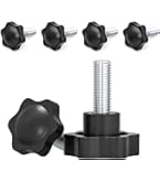 10 Stück Sterngriffschrauben M8x20mm | Rändelschrauben Schwarz | Für Möbel & Mechanik