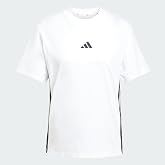 adidas Women's Essentials Cotton 3 Stripes T-Shirt
