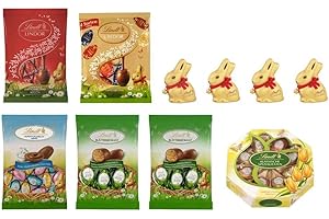 ‎LINDT Lindt Schokoladen Oster Set | 894g | Inhalt: GOLDHASEN, verschiedenen Lindt Oster-Eier (Blätterkrokant, LINDOR, Alpenvollmilch), klassische Osterspezialitäten | Oster Schokolade | Schokoladengeschenk