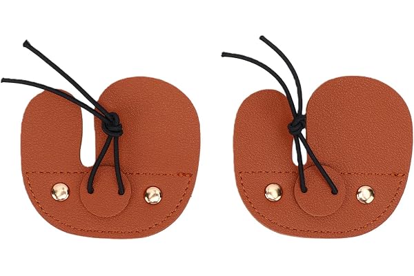 Tbest Archery Finger Tab, Pu-läder, Stretch-snöre, 3 X 2,75 Tum | Fingerskydd, Smidigt Pu-läder, Stretch Cord Fit, Recurve Bow Practice, Traditionell Bow-kompatibel