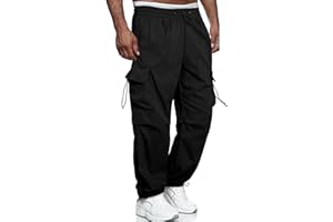 YAOBAOLE Pantalons Cargo Joggers Homme Taille Elastique avec Cordon Leger et Extensible