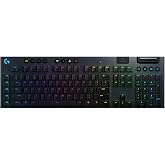 لوحة مفاتيح الألعاب اللاسلكية Logitech G G915 LIGHTSPEED، مضيئة LIGHTSYNC RGB، مفاتيح Clicky GL، ملف تعريف مسطح، US QWERTY d