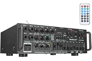 TOTEBOX 2000W Digital Power Amplifier Bluetooth, Wireless Stereo Audio Receiver for AV Home Cinema Studio Car TV Phone