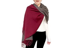 ehsbuy Sciarpe In Cashmere Per Donna Sciarpa e Scialli In Morbida Pashmina Reversibile Lungo Grande Inverno Caldo e Spesso Sciarpe Da Donna Con Nappa Per Matrimoni Regali Donna