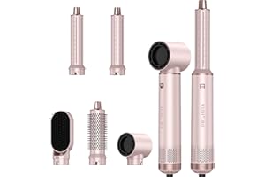 Dryhsip Spazzola Rotante per Capelli, 5 in 1 Spazzola Asciugacapelli Multifunzione, Phon con 3 Temperatures, Styling Liscio, Onde, Ricci, Volumizzante, Hair Styler Viaggi set Regalo donna e uomo