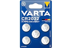 VARTA CR2032 Lot de 5 piles bouton - Power on Demand - Lithium - 3 V