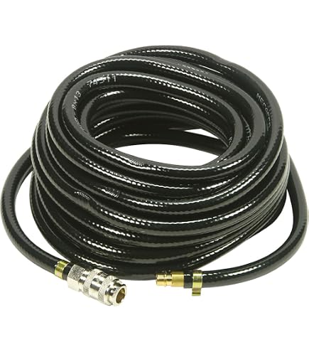 Kit Tubo Flessibile Antistatico Per Aria Compressa 5m, 9mm Con Raccordo E Innesto Ottone, Perfetto Per Verniciatura