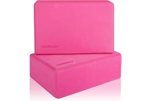 voidbiov Foam Yoga Blocks 2 Pieces Set, 9" x 6" x 3" High Density Eva Bricks, Support Your Practice and Open Up Your Body, Give You More Stability and Balance